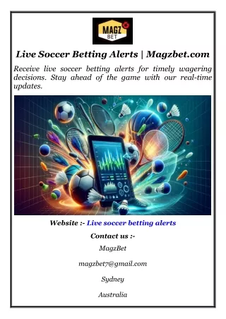 Live Soccer Betting Alerts  Magzbet.com