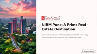 nibm pune a prime real estate destination