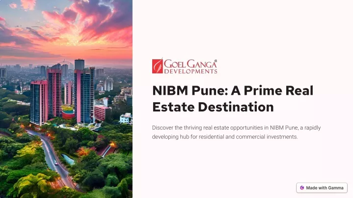 nibm pune a prime real estate destination