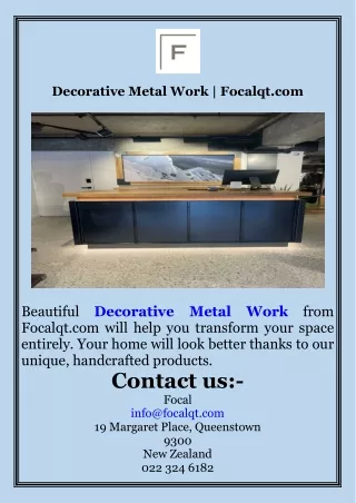 Decorative Metal Work  Focalqt.com