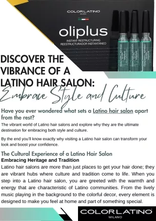 Discover the Vibrance of a Latino Hair Salon: Embrace Style and Culture