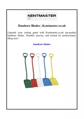 Handsaw Blades | Kentmaster.co.uk