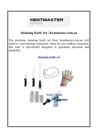 Skinning Knife Set | Kentmaster.com.au