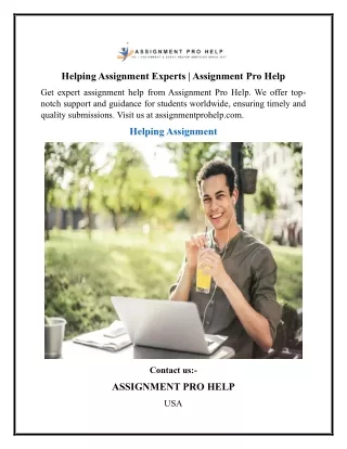 helping assignment experts assignment pro help