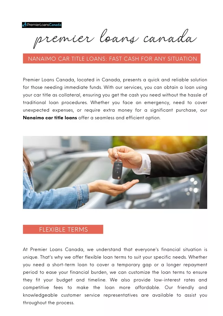 premier loans canada nanaimo car title loans fast