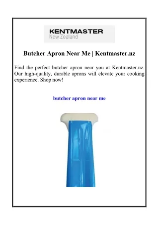 Butcher Apron Near Me | Kentmaster.nz