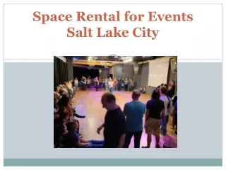 Space Rental for Events Salt Lake City