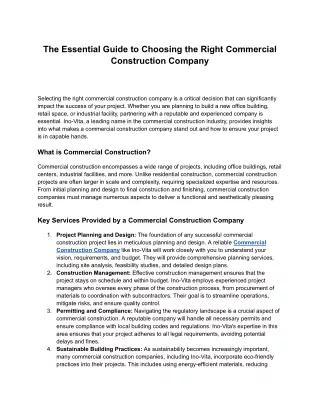 Top Commercial Construction Company