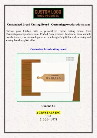 customized bread cutting board