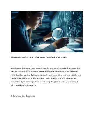 10 reasons your e commerce site needs visual