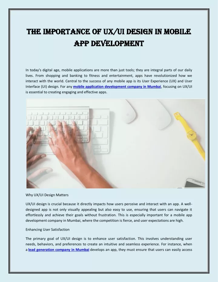 the importance of ux ui design in mobile