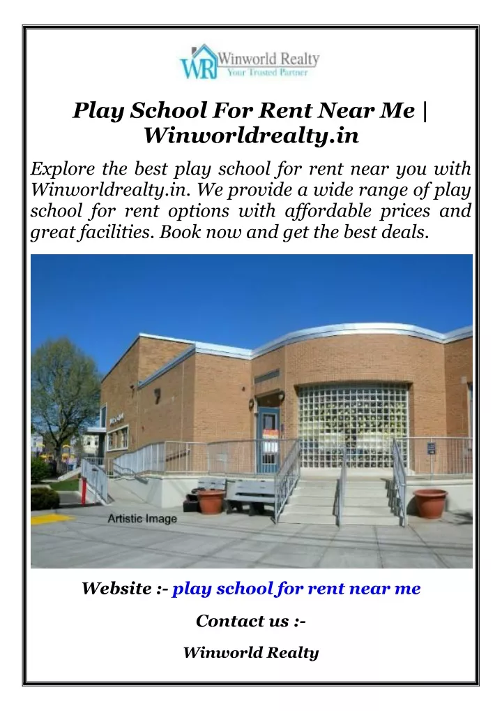 play school for rent near me winworldrealty in