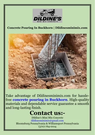 Concrete Pouring In Buckhorn  Dildinesminimix.com