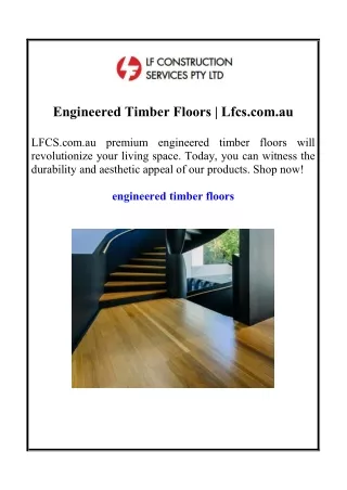 Engineered Timber Floors | Lfcs.com.au