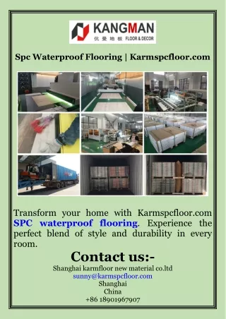 Spc Waterproof Flooring  Karmspcfloor.com