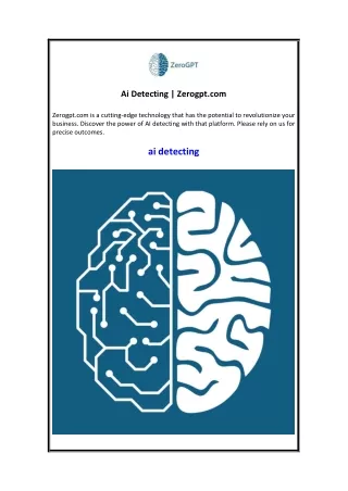 ai detecting zerogpt com