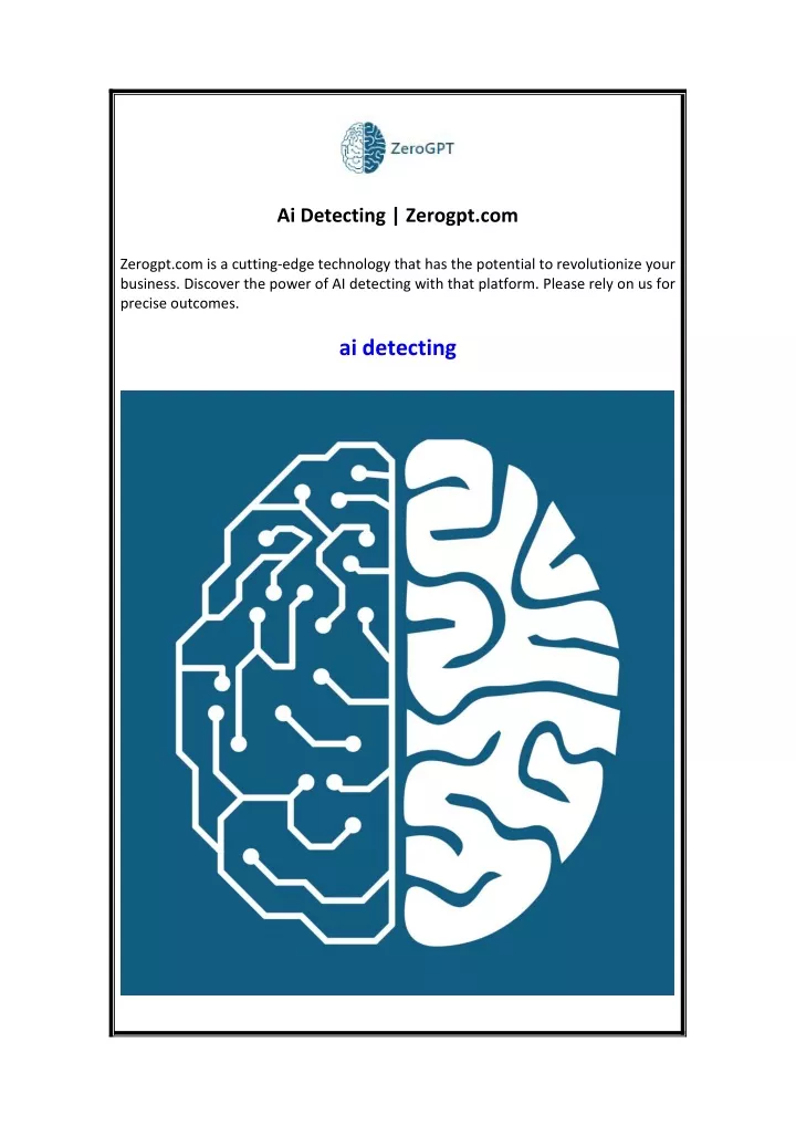 ai detecting zerogpt com