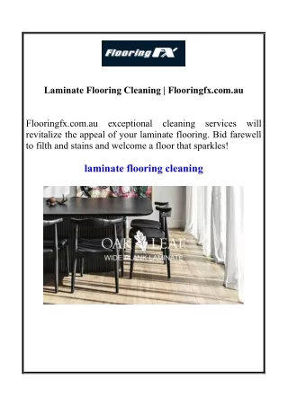 Laminate Flooring Cleaning | Flooringfx.com.au