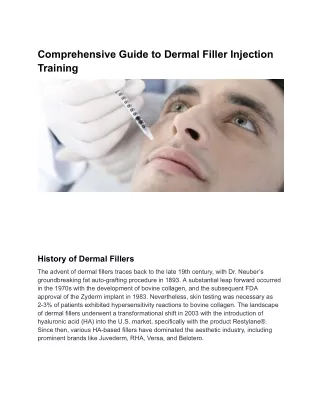 Best Botox and Dermal Filler Training and Certification in Detroit