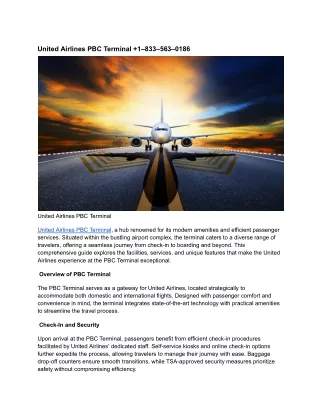 United Airlines PBC Terminal