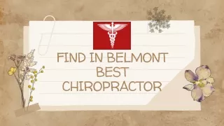 Find in Belmont best Chiropractor