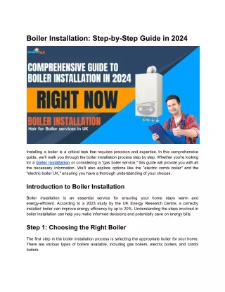 boiler installation step by step guide in 2024