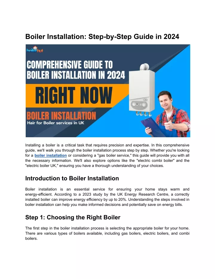 boiler installation step by step guide in 2024