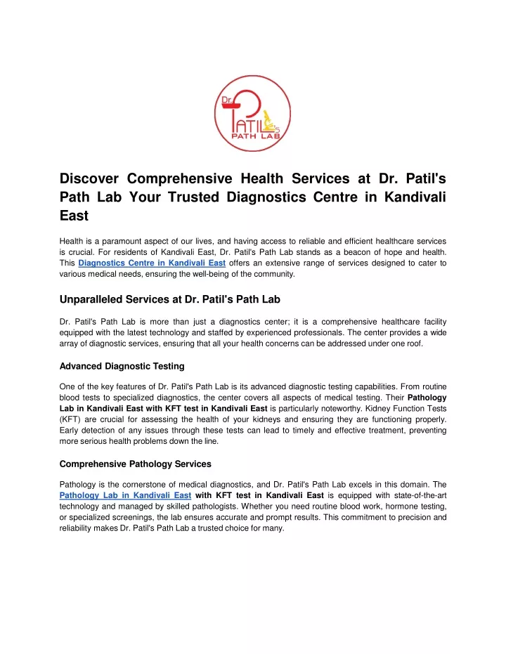 discover comprehensive health services