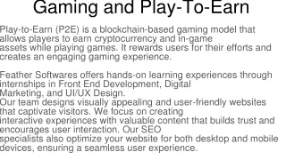 gaming and play to earn