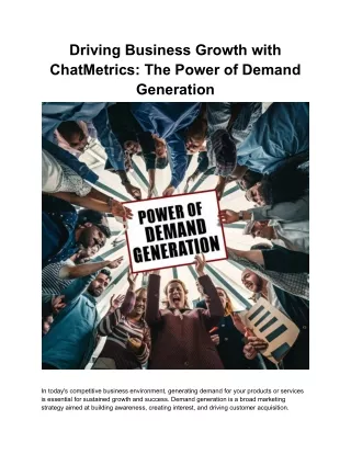 Driving Business Growth with ChatMetrics_ The Power of Demand Generation