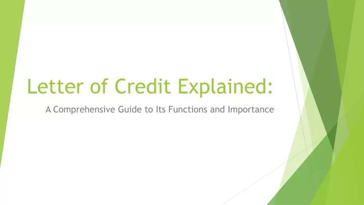 letter of credit explained