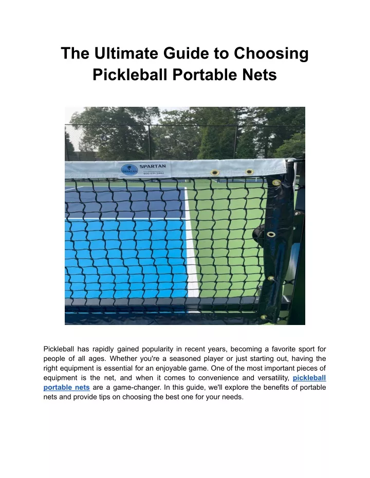 the ultimate guide to choosing pickleball