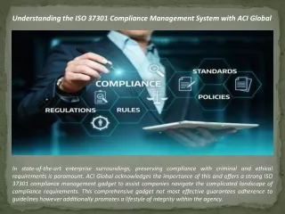 understanding the iso 37301 compliance management