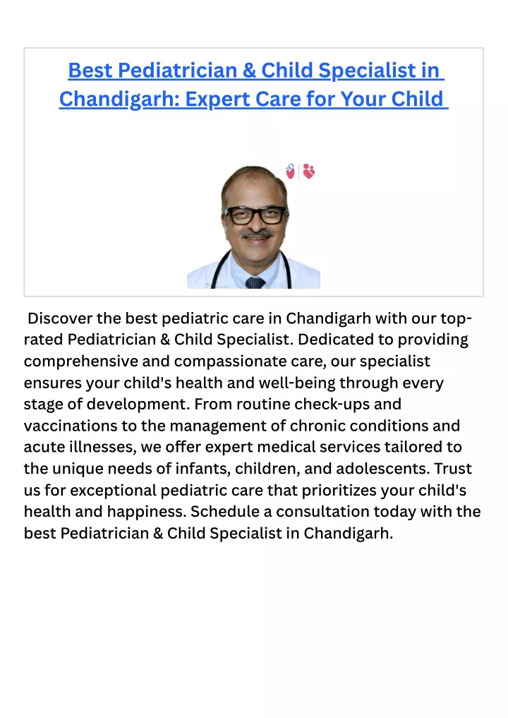 best pediatrician child specialist in chandigarh