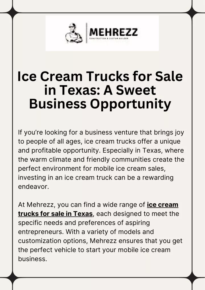 ice cream trucks for sale in texas a sweet