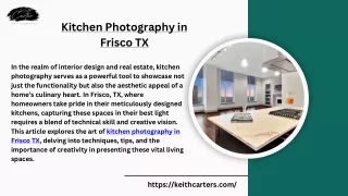 Artistic Kitchen Photography in Frisco TX