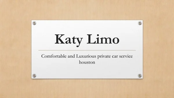 Comfortable and Luxurious private car service houston