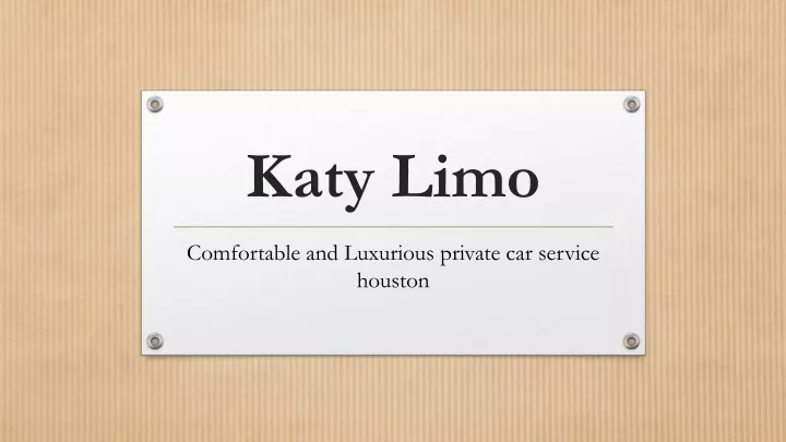 katy limo