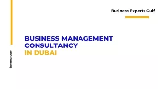 Business Management Consultancy in Dubai