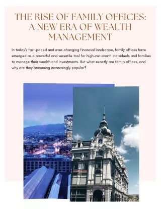 The Rise of Family Offices A New Era of Wealth Management