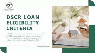dscr loan eligibility criteria