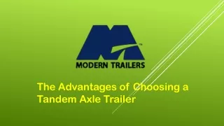 tandem axle trailer