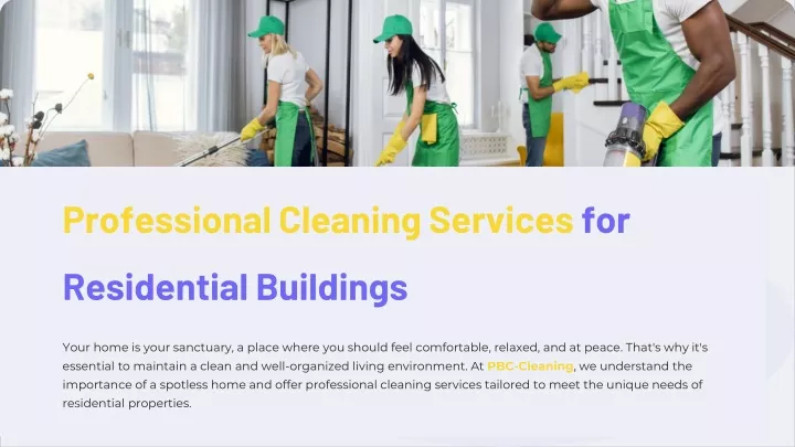 professional cleaning services for residential