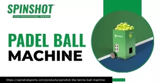 The Ultimate Tennis Ball Machine - SpinshotSports Brings Unmatched Precision and