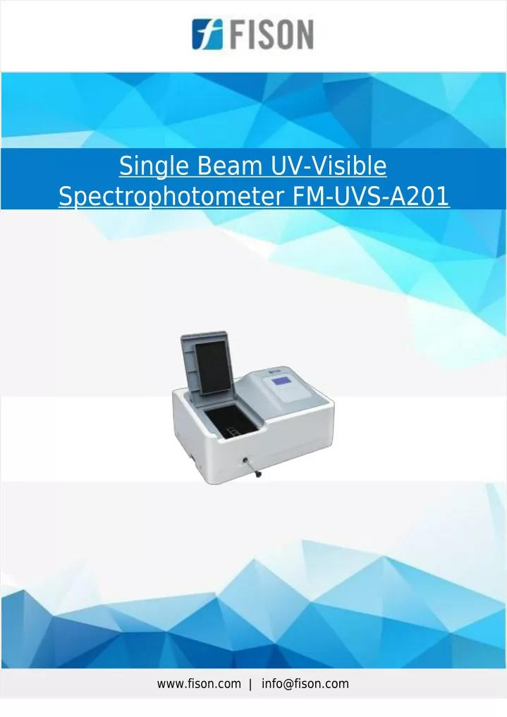 single beam uv visible spectrophotometer