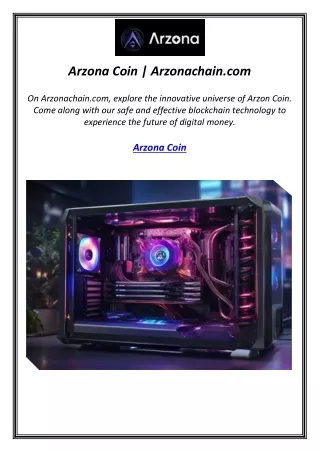 arzona coin arzonachain com