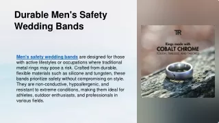 Durable Mens safety wedding bands