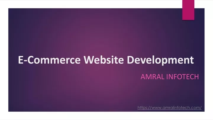 e commerce website development