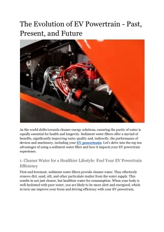 the evolution of ev powertrain past present