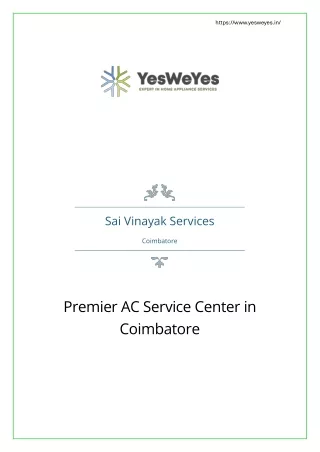 Premier AC Service Center in Coimbatore